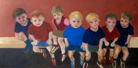 The Adopted Inferno- Work destroyed in my studio fire acrylic on canvas