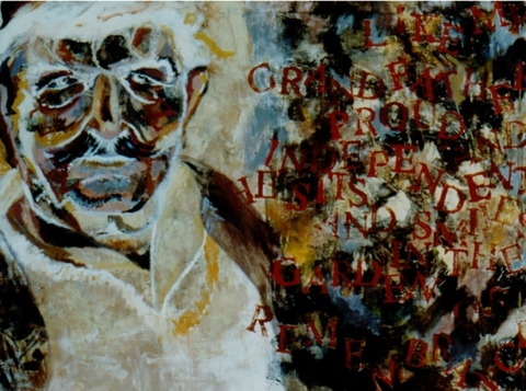 Like my grandfather Social, Cultural, Political acrylic on canvas
