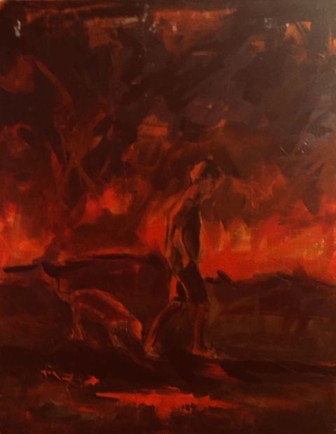 Seeking the Phoenix Social, Cultural, Political acrylic on canvas
