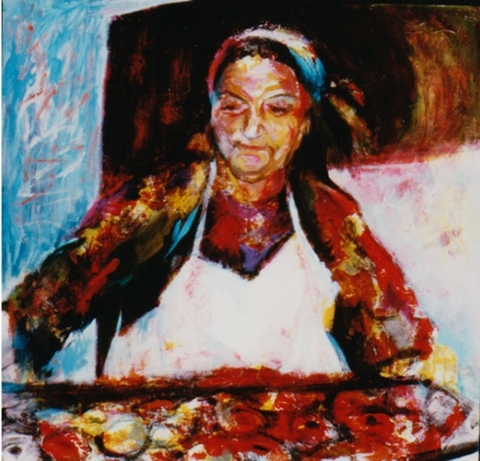 The Baker of Rhodes Social, Cultural, Political acrylic on canvas