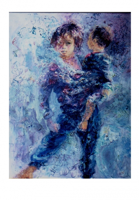 Hill Tribe Children Social, Cultural, Political acrylic on canvas