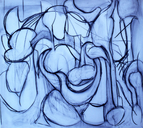 Marcia Cooper ON PAPER charcoal & erasures on paper