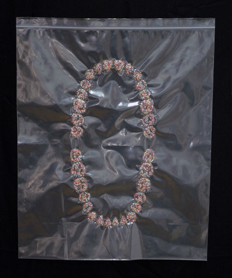 Teeth HEATHER COX Nonpareil Project, 2007-2009 Resealable polyethylene bag, nylon thread & nonpareils