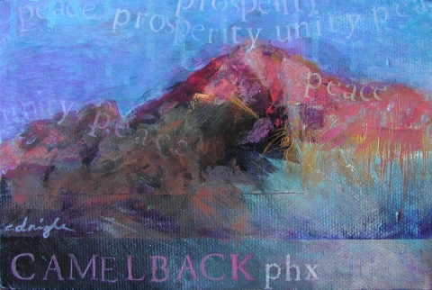 Infinite Listening: For the Japanese Ambassador's Visit Commemoratives mixed media on canvas