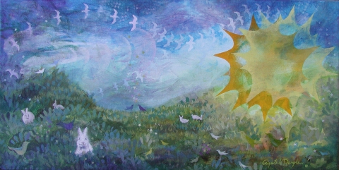 His Paradise: Portrait of Her Husband Commemoratives acrylic on canvas