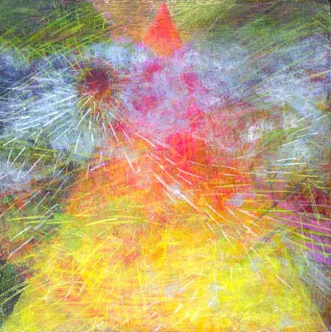 Spatika: A Portrait Commemoratives acrylic on birch veneer