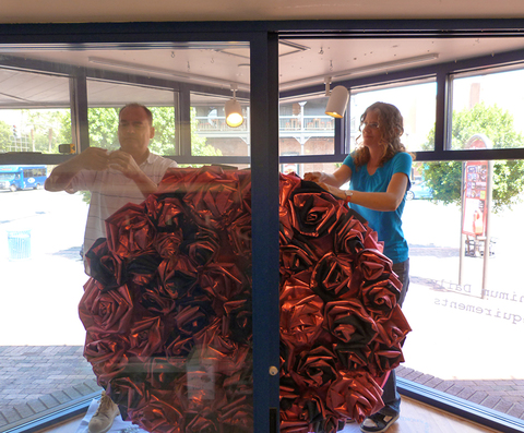 Installing the Rose Cluster inside the Post Office window Push Down & Tango