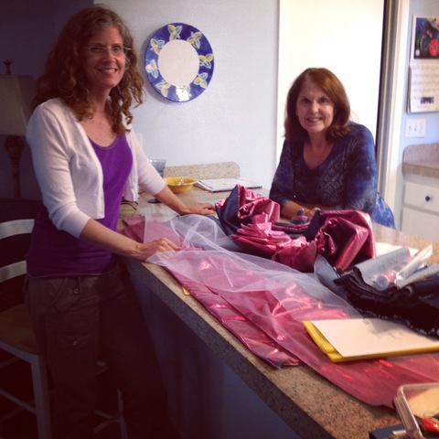 Community members stepped forward to help the artist purchase, measure, cut and fold fabric in preparation of the Resiliency Rose Maker Parties. Push Down & Tango