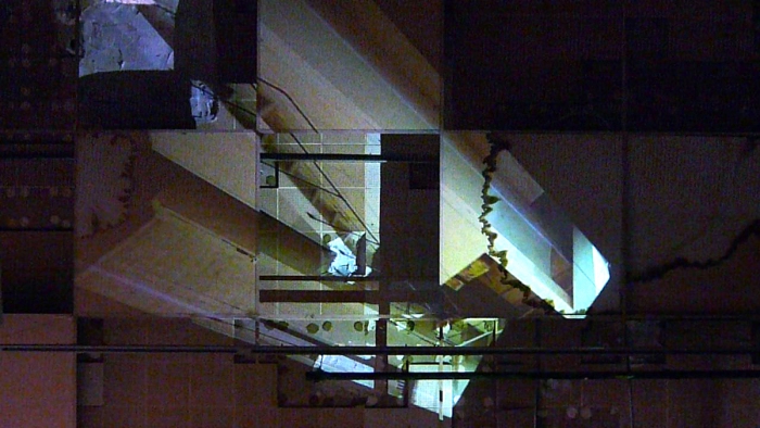 Bat in the Lab Ceiling (still), 2011 Cybele Lyle Untitled (Bat) at The Lab Site-based video projection