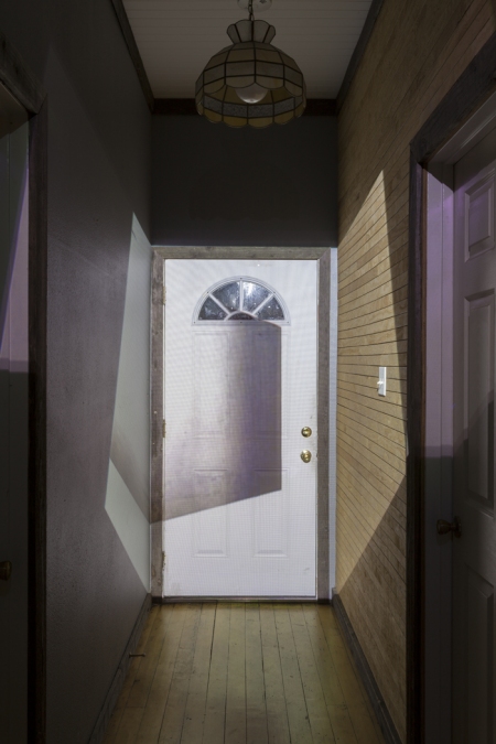 Cybele Lyle S.H.E.D. Projects: House Show Photo projection onto front door Cybele Lyle S.H.E.D. Projects: House Show Photo projection onto front door