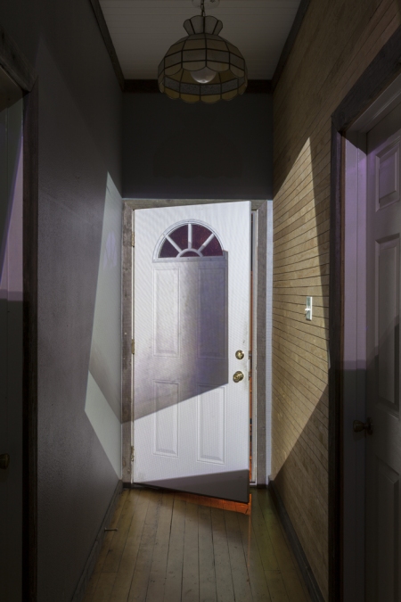 Cybele Lyle S.H.E.D. Projects: House Show Photo projection onto front door Cybele Lyle S.H.E.D. Projects: House Show Photo projection onto front door
