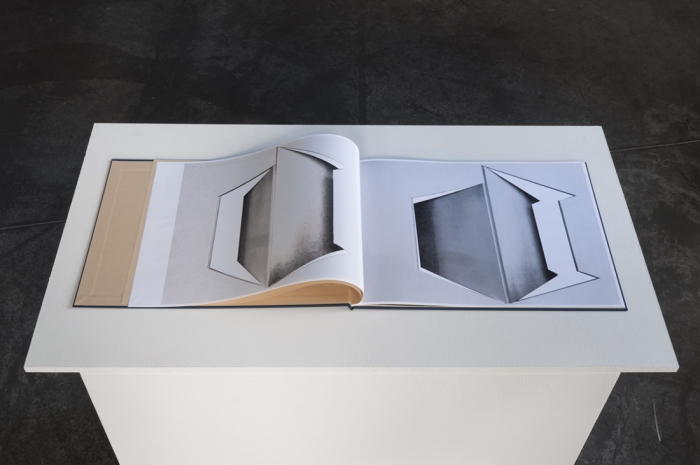 Shifting Spaces (book), installation view, 2012 Cybele Lyle Pro Arts 2 x 2 Solos Book