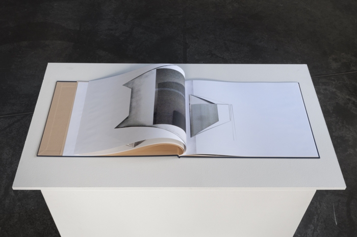 Shifting Spaces (book), installation view, 2012 Cybele Lyle Pro Arts 2 x 2 Solos Book