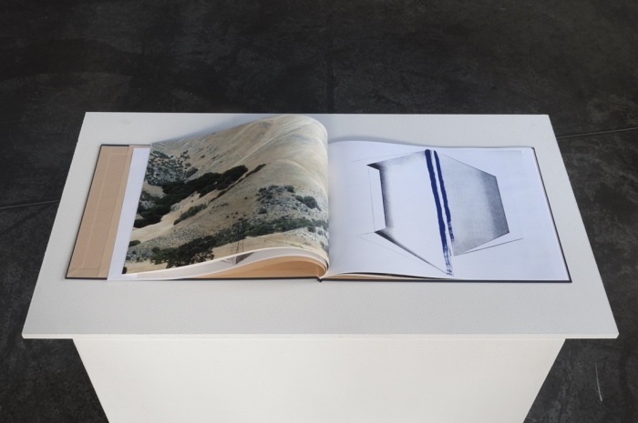 Shifting Spaces (book), installation view, 2012 Cybele Lyle Pro Arts 2 x 2 Solos Book