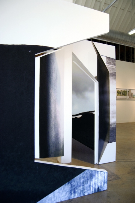 Untitled (What's Yours Is Mine), installation view, 2013 Cybele Lyle Fictional/Familiar at Swarm Gallery Polystyrene, Digital Prints, Paint