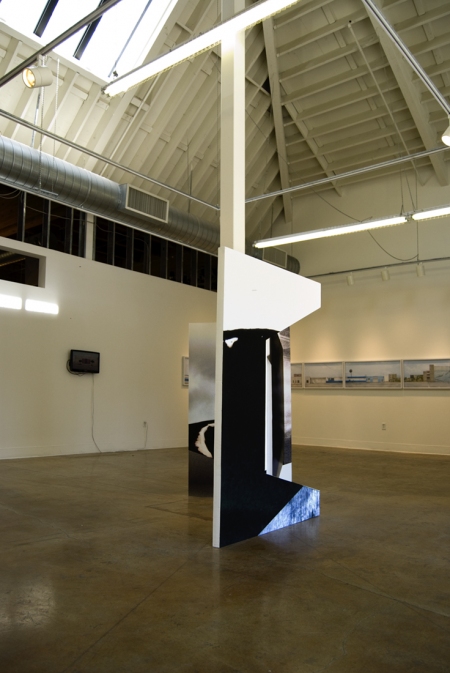 Untitled (What's Yours Is Mine), installation view, 2013 Cybele Lyle Fictional/Familiar at Swarm Gallery Polystyrene, Digital Prints, Paint
