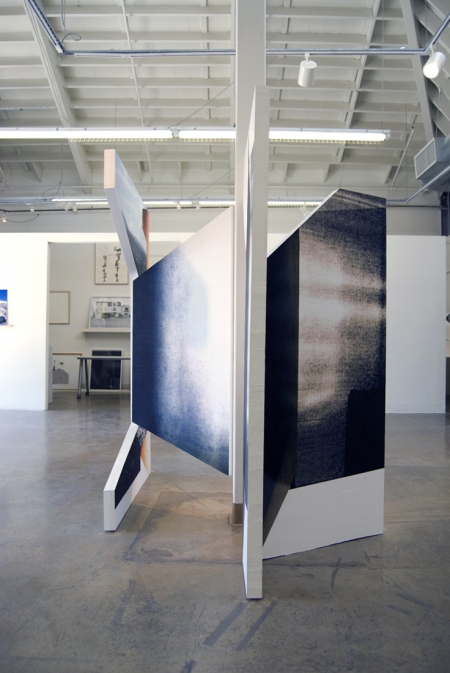 Untitled (What's Yours Is Mine), installation view, 2013 Cybele Lyle Fictional/Familiar at Swarm Gallery Polystyrene, Digital Prints, Paint