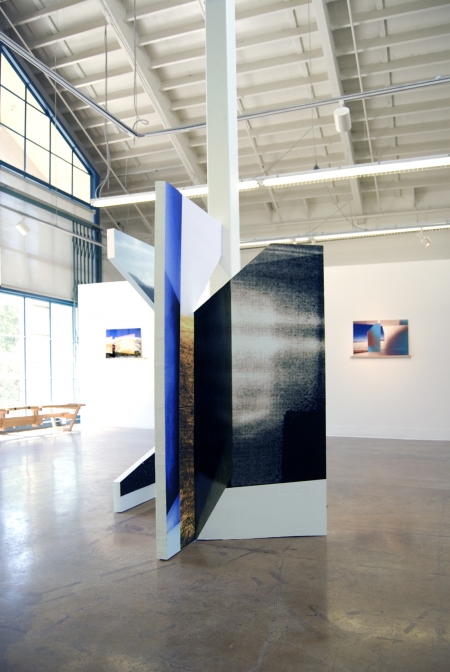 Untitled (What's Yours Is Mine), installation view, 2013 Cybele Lyle Fictional/Familiar at Swarm Gallery Polystyrene, Digital Prints, Paint