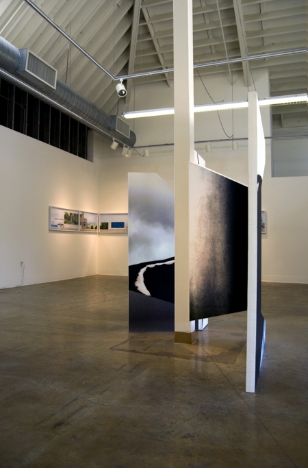 Untitled (What's Yours Is Mine), installation view, 2013 Cybele Lyle Fictional/Familiar at Swarm Gallery Polystyrene, Digital Prints, Paint