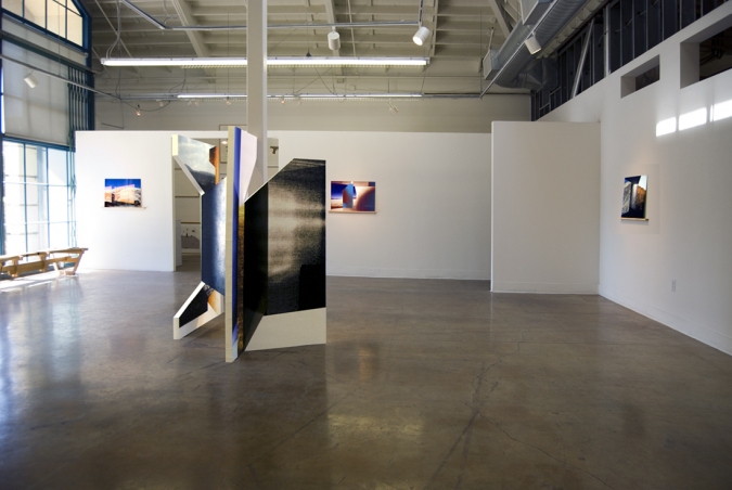 Untitled (What's Yours Is Mine), installation view, 2013 Cybele Lyle Fictional/Familiar at Swarm Gallery Polystyrene, Digital Prints, Paint