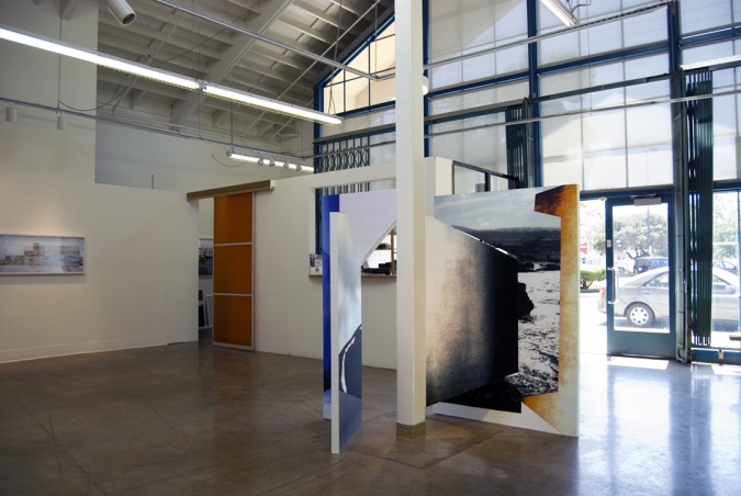 Untitled (What's Yours Is Mine), installation view, 2013 Cybele Lyle Fictional/Familiar at Swarm Gallery Polystyrene, Digital Prints, Paint