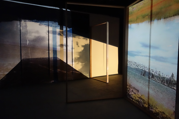 Boxed Out Cybele Lyle Boxed Out at The SFAC Grove St. Gallery Digital Prints, Fabric, Wood, Video Projection