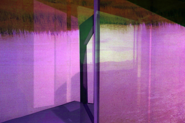 Boxed Out - (projection detail) Cybele Lyle Boxed Out at The SFAC Grove St. Gallery Digital Prints, Fabric, Wood, Video Projection