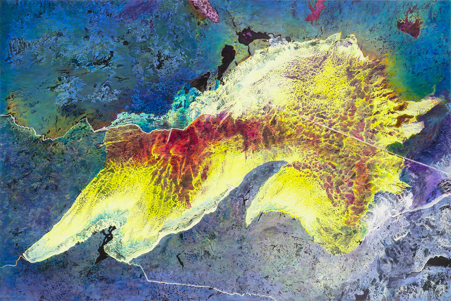 LakeSuperior Blzzrd Inv Cynthia Lin Earth (2020-2021) acrylic on polyester