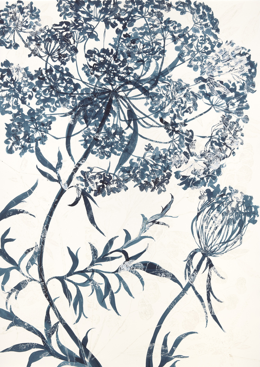 Cynthia MacCollum Botanica Monotype with Painting/rinsed print