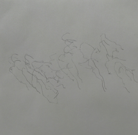 Daniel Healey drawing pencils, paper, performance, video