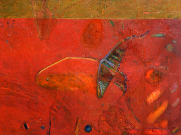 Fish Recent Color Paintings Oil, 36" X 48"
