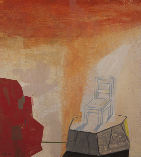 Child's Chair in a Beam of Light Archive: Paintings on Paper gouache on handmade paper