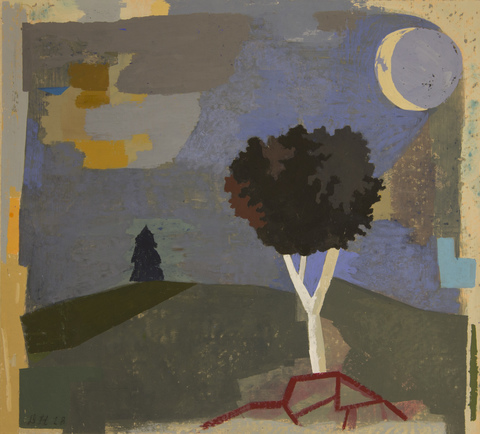 Ancient Sky Paintings on Paper 2018 gouache on handmade paper