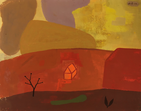 Borderland Paintings on Paper 2019 gouache on handmade paper