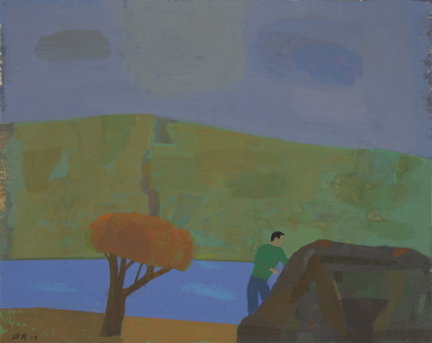 Last Light Paintings on Paper 2019 gouache on handmade paper