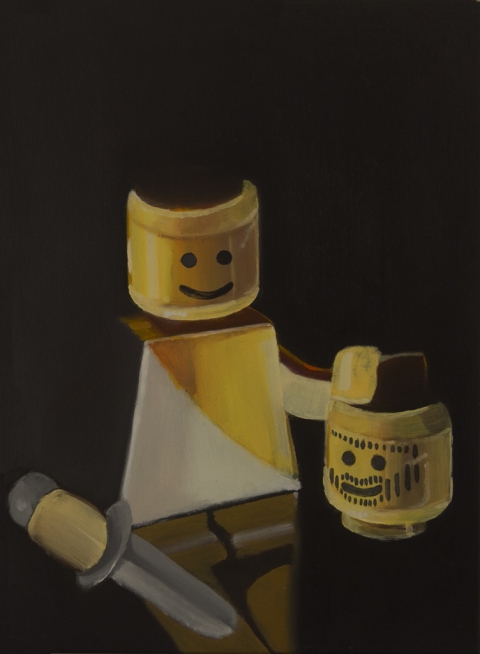 David with the Head of Goliath David Jacobs Paintings oil on panel