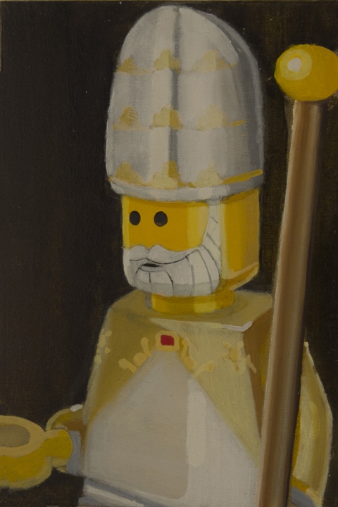 Pope David Jacobs Paintings oil on panel