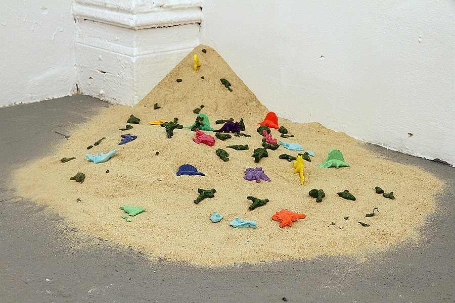 The Battle For Galapagos David Jacobs Sculptures sand, plaster, spray paint