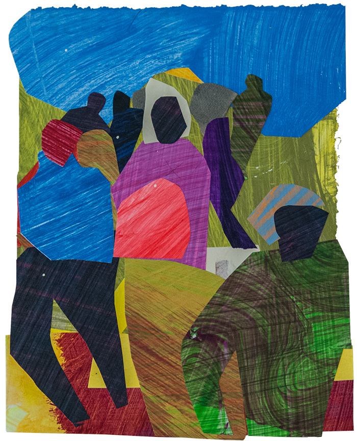 Migration (for Jacob Lawrence) Works on Paper Collage and Mixed Media on Paper