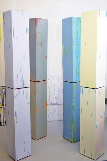 Dissipate Series, studio installation Deborah Davidson Recent Work Acrylic on Wood