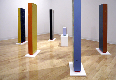 Stand Series, installation view Deborah Davidson Recent Work Acrylic on Wood