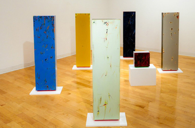 Stand Series, installation view Deborah Davidson Recent Work Acrylic on Wood