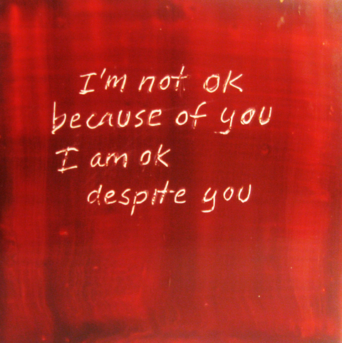 Despite You The Talkies oil paint, encasutic wax, carnauba wax on birch panel