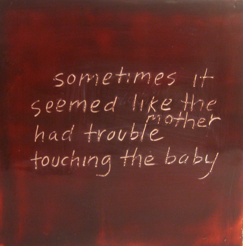 Mother's Touch The Talkies oil paint, encasutic wax, carnauba wax on birch panel