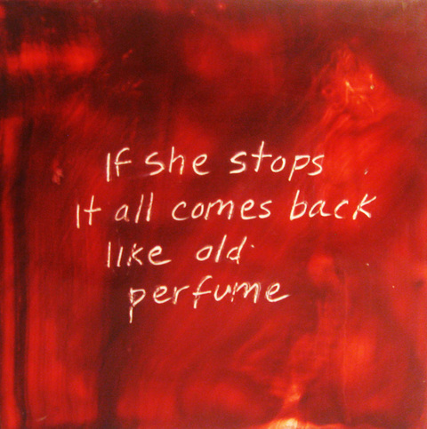 Old Perfume The Talkies oil paint, encasutic wax, carnauba wax on birch panel