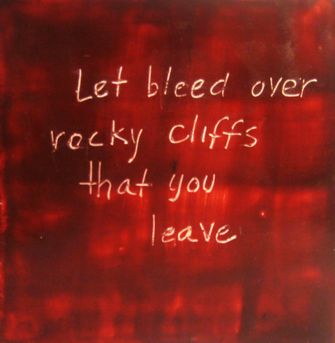 Cliffs The Talkies oil paint, encasutic wax, carnauba wax on birch panel