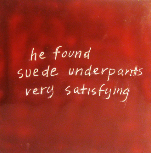 Suede The Talkies oil paint, encasutic wax, carnauba wax on birch panel