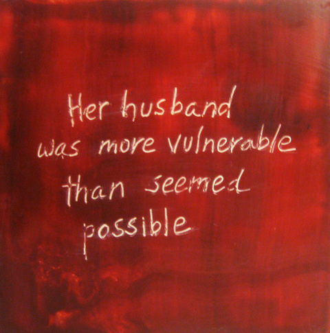 Vulnerable The Talkies oil paint, encasutic wax, carnauba wax on birch panel