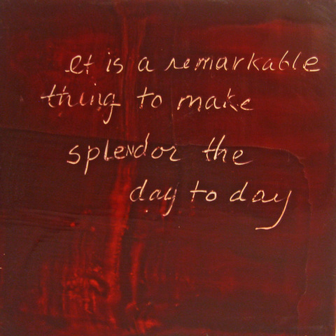 Splendor The Talkies oil paint, encasutic wax, carnauba wax on birch panel