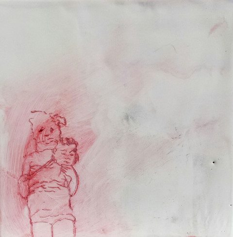 Winter of the Lonely Ghosts #3 Winter of the Lonely Ghosts encaustic wax and oil paint on board
